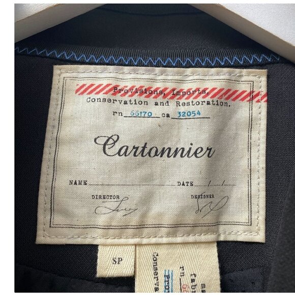 CARTONNIER Black Blazer Size Small Petite Womens Open Front Jacket Anthropologie - Picture 7 of 9